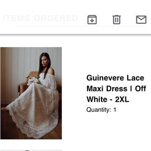 Baltic Born Guinevere Off White Lace Maxi Dress 2XL
